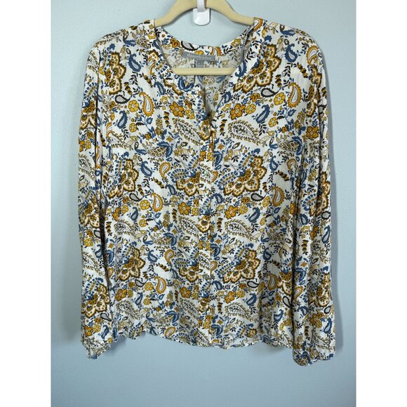 Daniel Rainn Tops - Daniel‎ Rainn Womens Floral Popover Blouse Size XL V-Neck Boho Garden Party